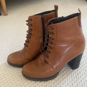 Rizzoli Lace Up Leather Boots Heeled
